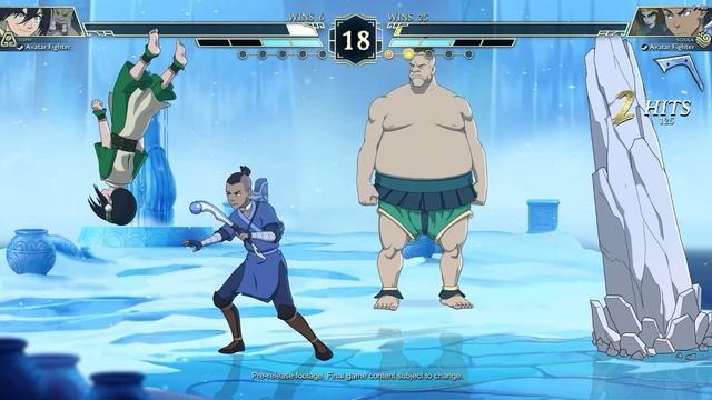 Трейлер Avatar Legends: The Fighting Game (Toph Vs Sokka Match 1, геймплей)