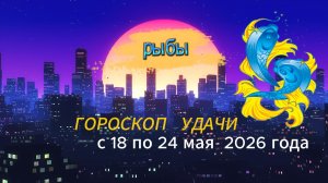 Гороскоп удачи на неделю с 18 по 24 мая 2026 года.Рыбы
