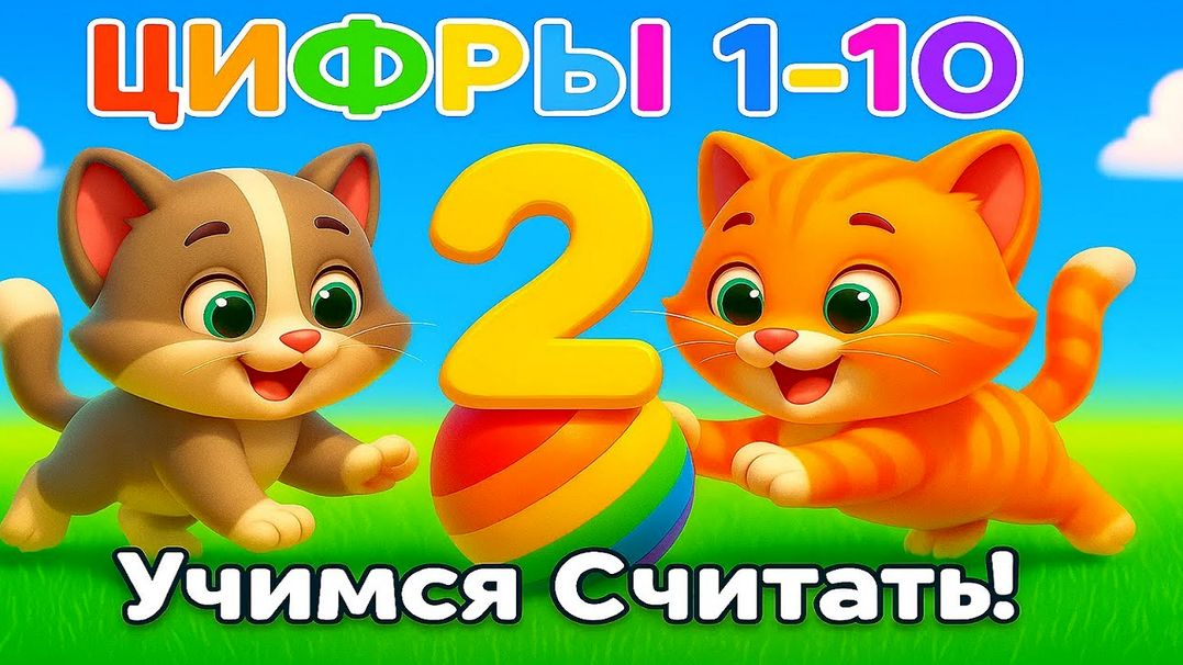 Учимся считать до 10 для самых маленьких/Стишок про цифры для детей/Развивающие мультики для малышей