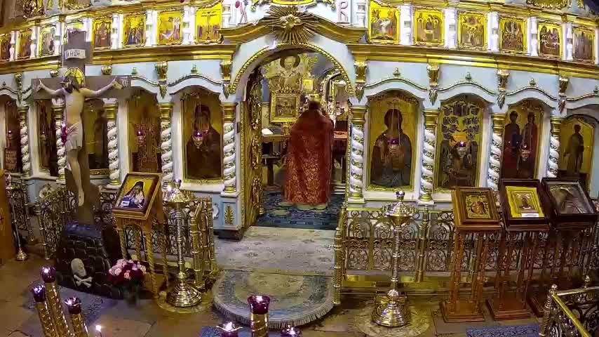Прп. Феодосия, игумена Киево-Печерского  Полиелейная утреня. Литургия