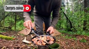 Дождливый отдых на природе у дикого озера с моими собаками - Рыболовное приключение