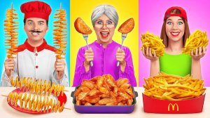 Кулинарный Челлендж# Я против Бабушки # Смешные Рецепты с Едой Mega DO Challenge