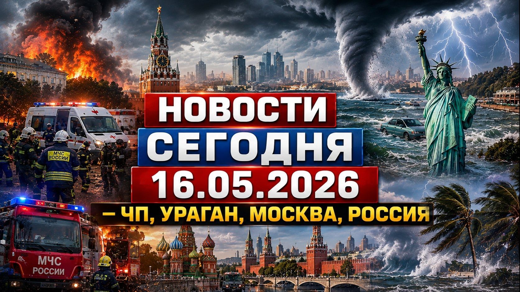 Новости Сегодня 16.05.2026 — ЧП, Ураган, Москва, Россия