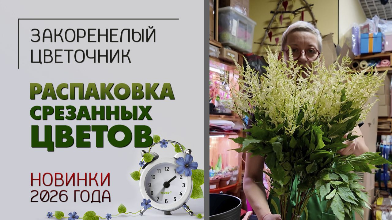 Распаковка. Новый формат. Поставка срезанных цветов. Новинки 2026 года. Редкие и сезонные цветы.