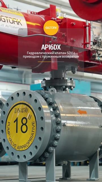 API6DX Пневмогидравлический привод с пружинным возвратом для жидкостного запорного  SDV-BIGTORK