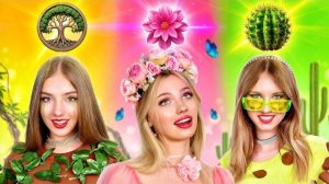 🌸 ДЕВУШКА ЦВЕТОК vs ДЕВУШКА КАКТУС vs ДЕВУШКА ДЕРЕВО! 🌵 Битва ВОЛШЕБНЫХ в Школе! 🔮