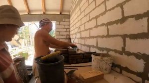 Строим мангал барбекю с печкой из красивого кирпича ручной работы