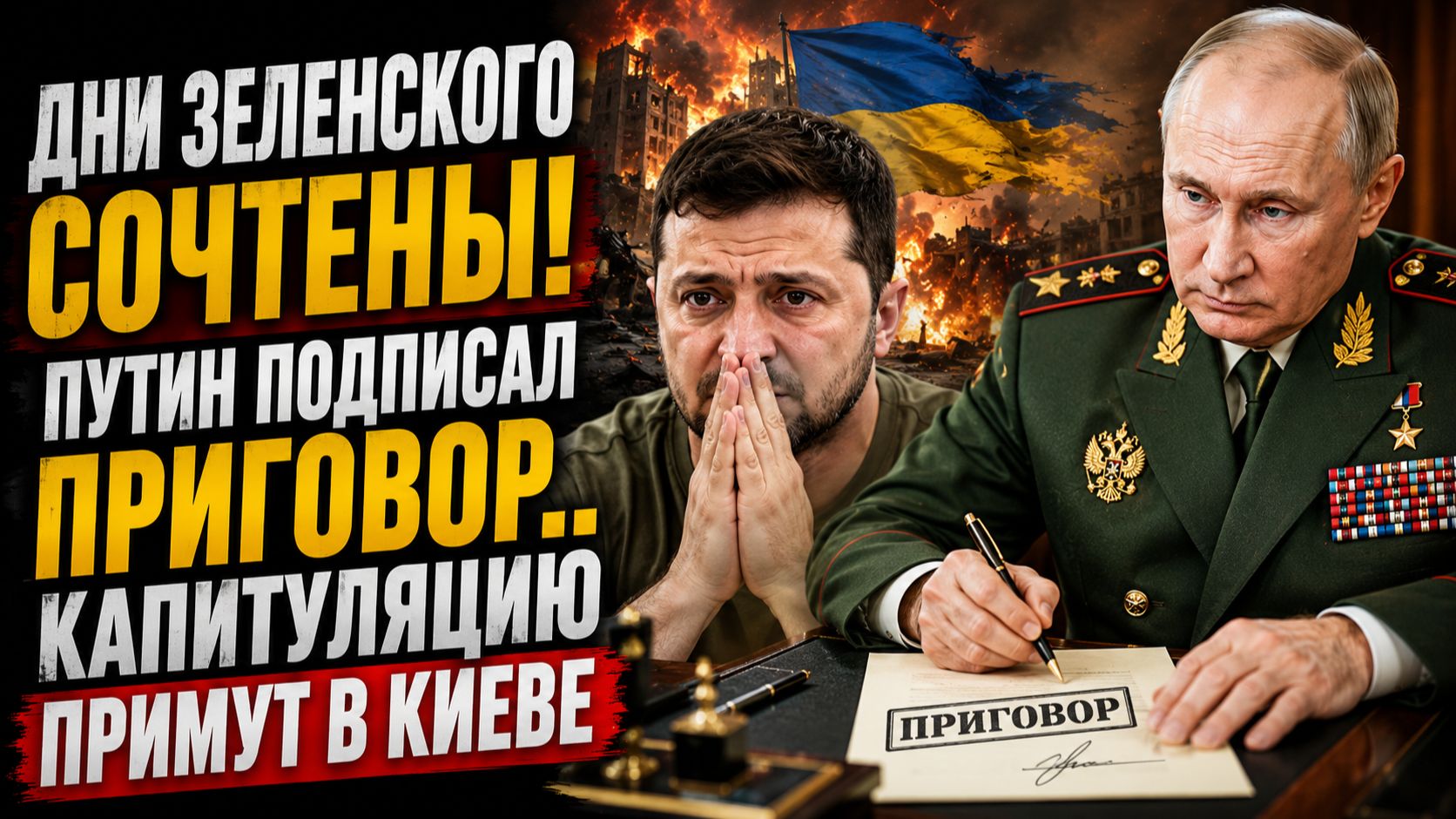 Дни Зеленского Сочтены! Путин подписал Приговор..Капитуляцию Примут в Киеве
