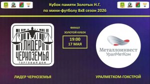 ЛИДЕР ЧЕРНОЗЕМЬЯ -- УРАЛМЕТКОМ-ГОКСТРОЙ | ЗОЛОТОЙ КУБОК | ФИНАЛ |