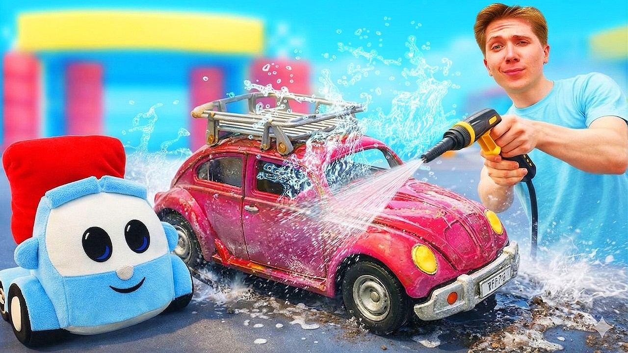 Грузовичок Лева и автомойка  Машинки для детей | Игрушечные машинки