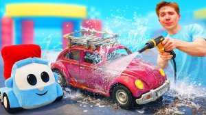 Грузовичок Лева и автомойка  Машинки для детей | Игрушечные машинки