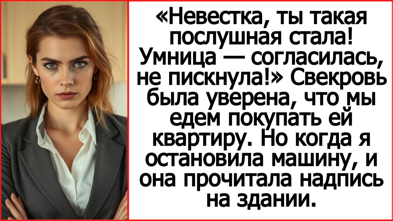 Аудио рассказ. Свекровь была уверена, что мы едем покупать ей квартиру. Истории из жизни.