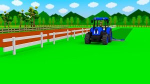 Трактор и кормоуборочный комбайн собирают кукурузу на силос 🌽🚜 Фермерское хозяйство для детей