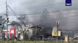 Для тушения пожара на АЗС в Пятигорске задействовали дополнительную технику, сообщил глава города