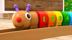 🚂 Tino and the Caterpillar   Learning numbers and colors in a cartoon for kids 🌈🔢 #forkids #toys