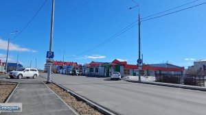 Куда кататься город на Крайнем Севере. Ямало-Ненецкий АО Лабытнанги. прогулка по улице Комарова.