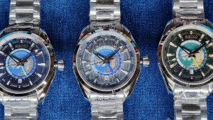 Часы на Заказ! Хомаж на GMT часы OMEGA Seamaster Aqua Terra Worldtimer.