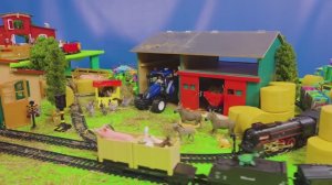 Игрушечные поезда помогают строить город! 🚂👷 Поезда для малышей, цвета — мультфильм для детей
