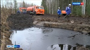 На территории Печорского района произошёл разлив нефтесодержащей жидкости