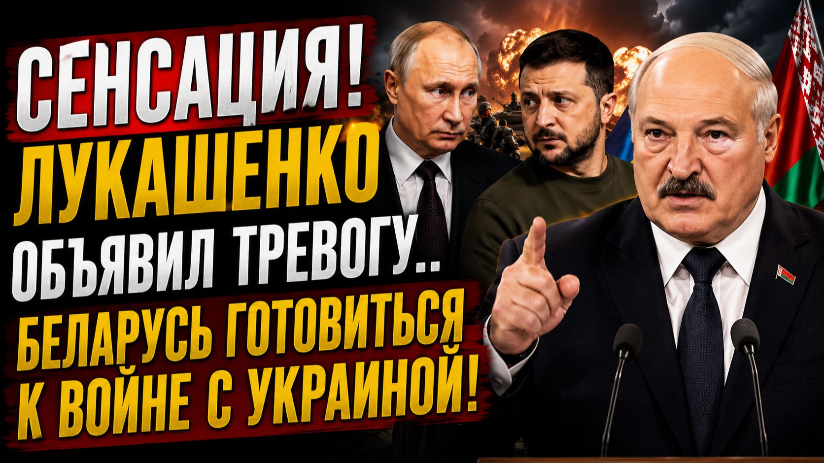 СЕНСАЦИЯ! ЛУКАШЕНКО ОБЪЯВИЛ ТРЕВОГУ..БЕЛАРУСЬ ГОТОВИТЬСЯ К ВОЙНЕ С УКРАИНОЙ