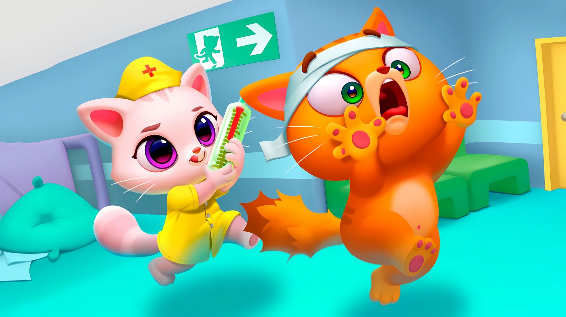Суровый КОТИК БУБУ и МИМИ №4. Котик заболел. Игра Bubbu & Mimmi World на Хвостик ТВ