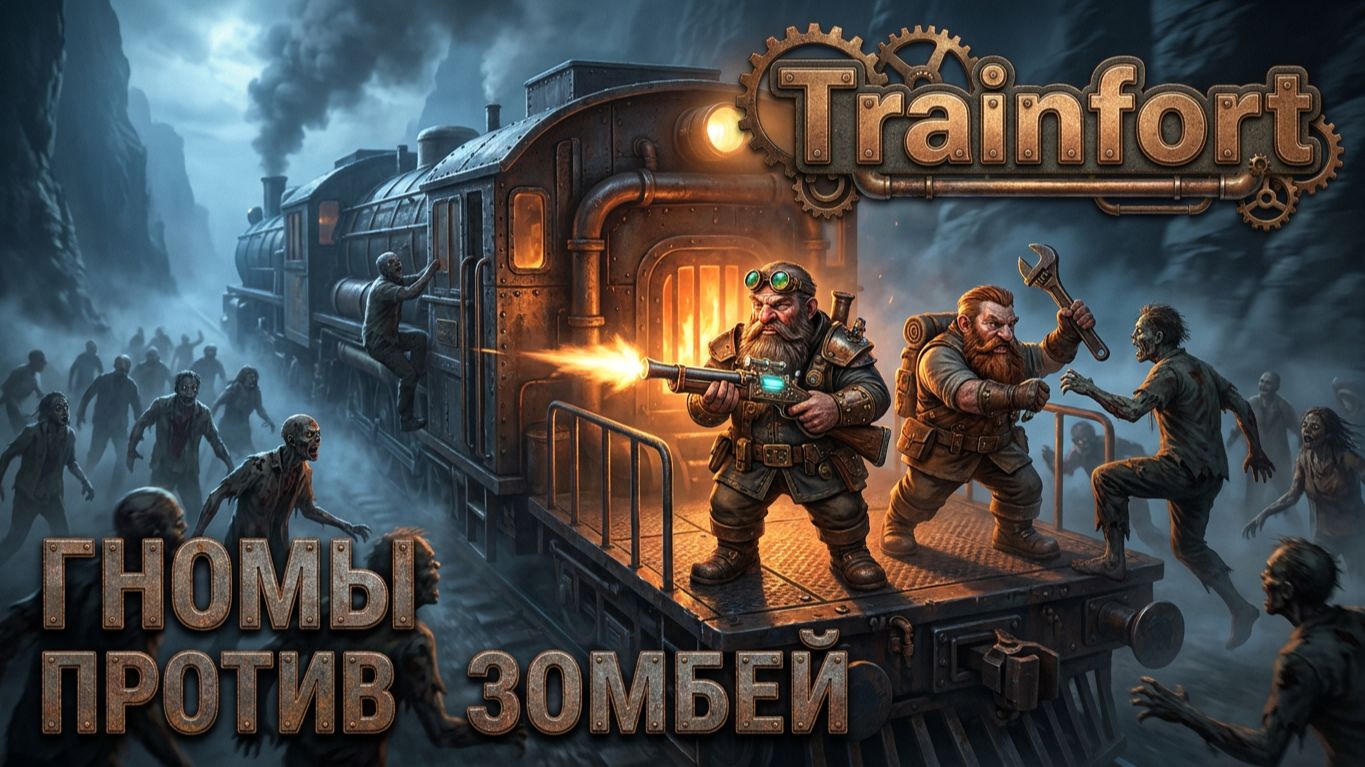 КРУТАЯ ИГРА! Trainfort - ГНОМЫ ПРОТИВ ЗОМБЕЙ! ПОЕЗД КРЕПОСТЬ Playtest🕹Первый взгляд, обзор геймплей