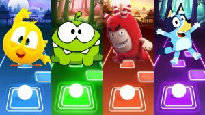 Мультик для детей. Баттл: Где Чики, Ам Ням, Оддбодс, Блуи. Tiles Hop