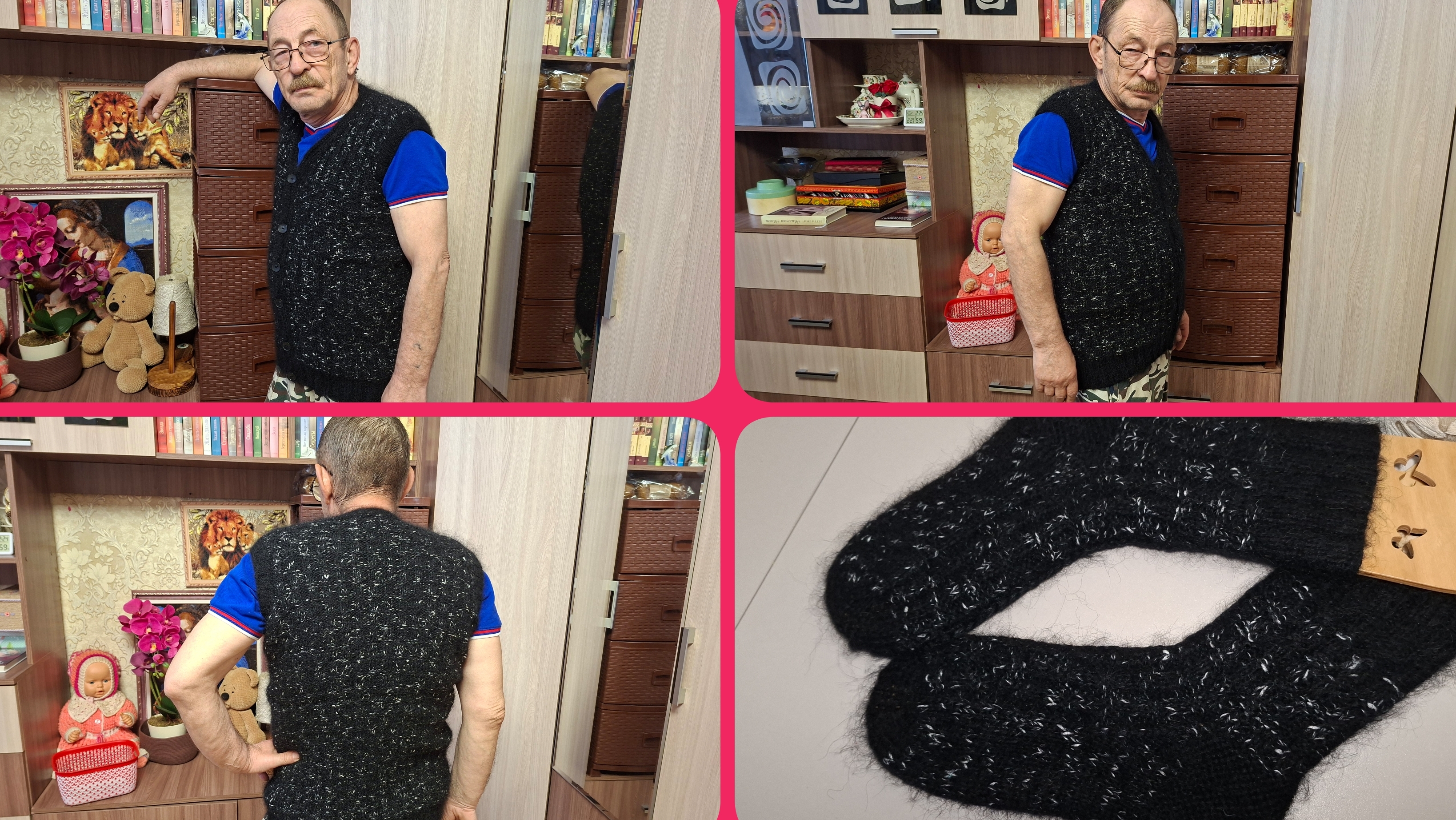 17.05.26 🧶ЖИЛЕТ ДЛЯ МУЖА И НОСОЧКИ 🧶ОБЗОР И ПРИМЕРКА 🧶