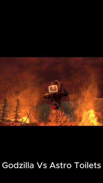 35. Astro Toilet Vs Godzilla ( Shorts Version )  #skibiditoilet #fanmade #trending  #monsterverse