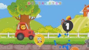 Детский развивающий мультфильм: лопаем шарики, считаем.
