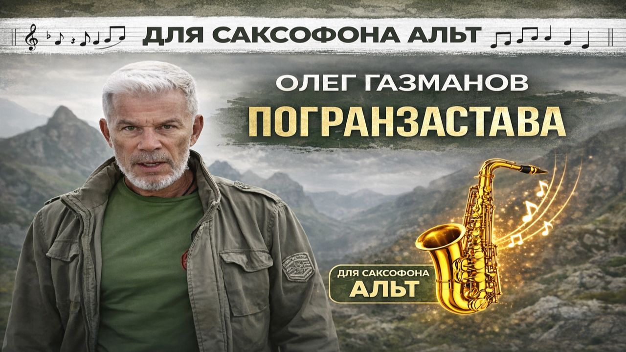 🎷 Sax Alto — Погранзастава (Олег Газманов) | Видеоноты