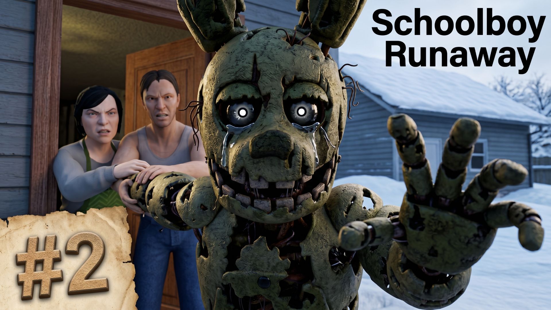 СПРИНГТРАП ПОЧТИ СБЕЖАЛ ОТ ЗЛЫХ РОДИТЕЛЕЙ В Schoolboy Runaway #2
