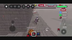 Убегаем от Гугу гаги, летаю, дерусь шокером, упал с неба Roblox
