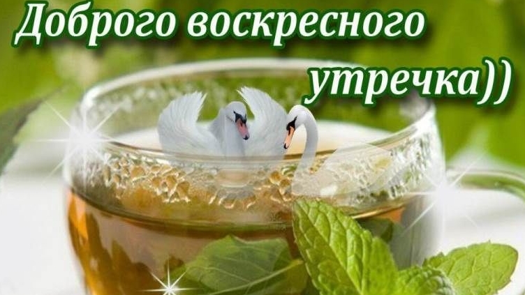 Воскресного доброго утра. Красивая музыкальная открытка.