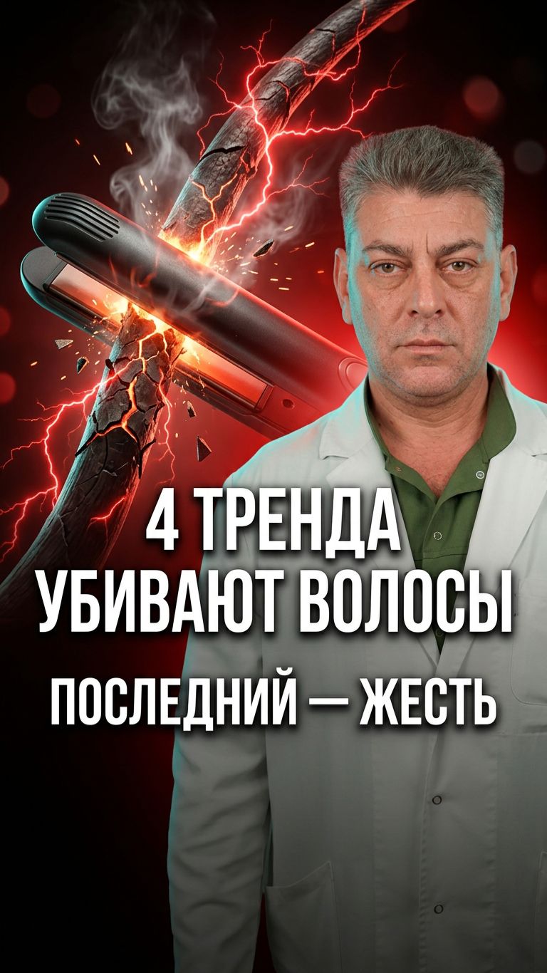4 тренда, которые убивают волосы. Утюжок на мокрые = взрыв стержня изнутри