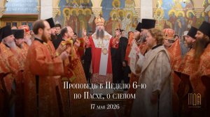 Проповедь в Неделю 6-ю по Пасхе, о слепом
