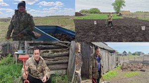 ВЛОГ.ДЕРЕВНЯ.НАШ НОВЫЙ ДЕНЬ .САДИМ КАРТОШКУ.жизнь в деревне