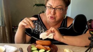 Завтрак должен быть ыкусным)Я ,даже,знаю в какой руке держать ножик🤭/Мукбанг