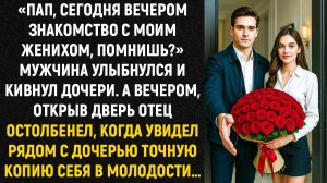 «Пап, сегодня вечером знакомство с моим женихом, помнишь « Мужчина улыбнулся и кивнул дочери