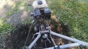 (фрезеровка) вспашка земли на мотоблоке пахарь