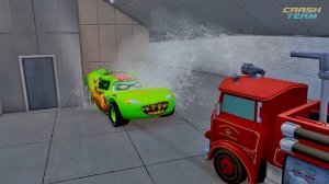 Молния МакКуин против ВТОРЖЕНИЯ ЗОМБИ Машинки Pixar Зомби-апокалипсис в BeamNG.drive