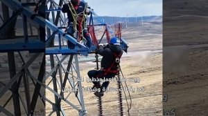 ⚡️Работа на высоте: будни китайских электромонтёров