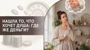 Нашла то, что хочет Душа: где же деньги?