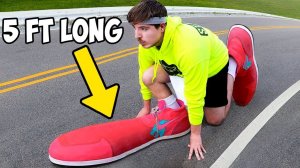 ПРОБЕЖАЛ МАРАФОН В САМЫХ БОЛЬШИХ БОТИНКАХ В МИРЕ! MRBEAST МИСТЕРБИСТ НА РУССКОМ мистер бист