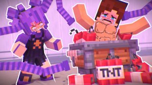Лили Лавбрайдс превращает Джей Джея в пыль! — анимация из Minecraft