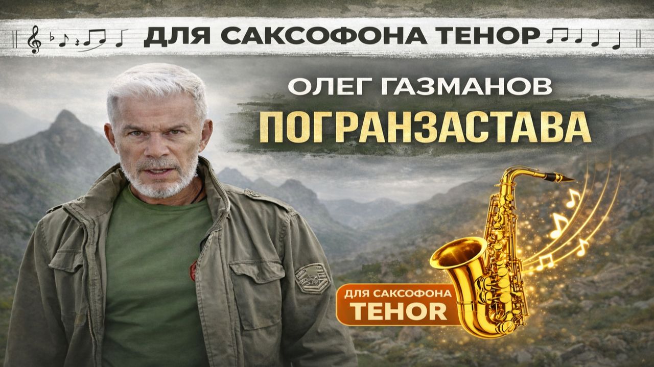 🎷 Sax Tenor — Погранзастава (Олег Газманов) | Видеоноты