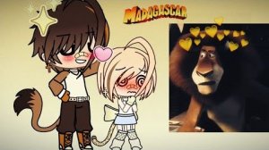 Madagascar 🦁 Alex X Gia 🐆 Gacha Life reaction short || [1/2] (Alex edit)