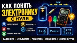 Как понять электронику с нуля закон Ома, мультиметр, резисторы, мощность и законы Кирхгофа