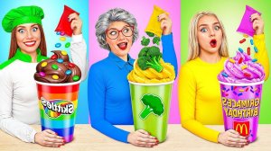 Я против Бабушки Готовим Гримас Шейк Челлендж # Смешные Моменты с Mega DO Challenge