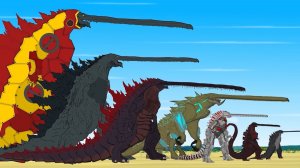 ВЕЛИКАЯ битва ГОДЗИЛЛА против разных МОНСТРОВ 🦖✨ мультик анимация.